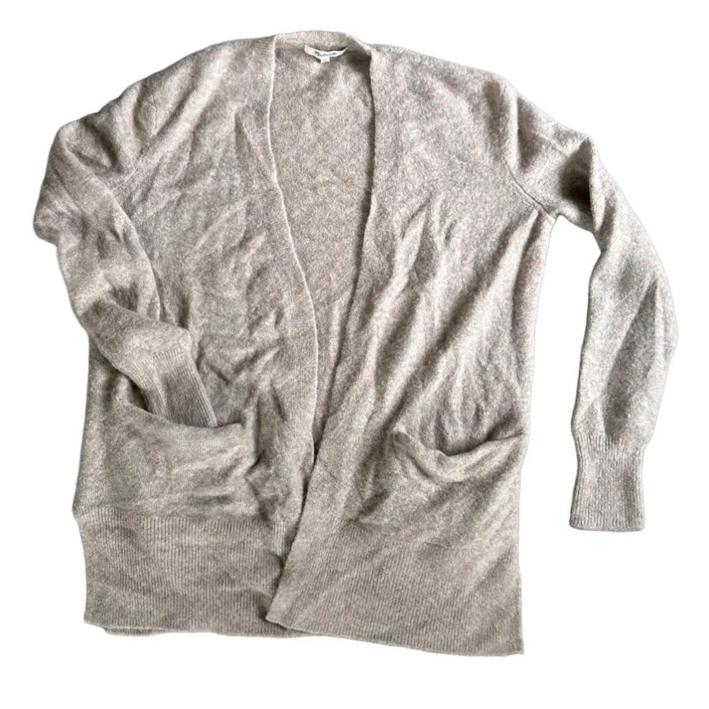 Madewell Merino Wool/Alpaca blend cozy walker cardigan with two pockets size XS